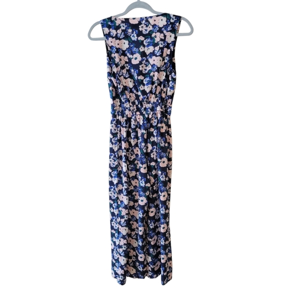 Abercrombie & Fitch Blue Floral Wide Leg Crop Jumpsuit Size Small - Picture 3 of 4